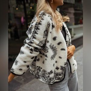 Sherpa Sweater Cardigan Jacket Lightweight